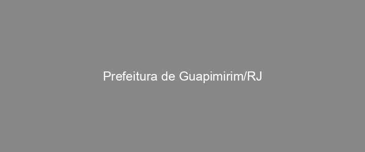 Provas Anteriores Prefeitura de Guapimirim/RJ